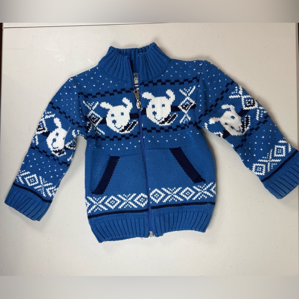 Vintage baby boy knit sweater 90s
